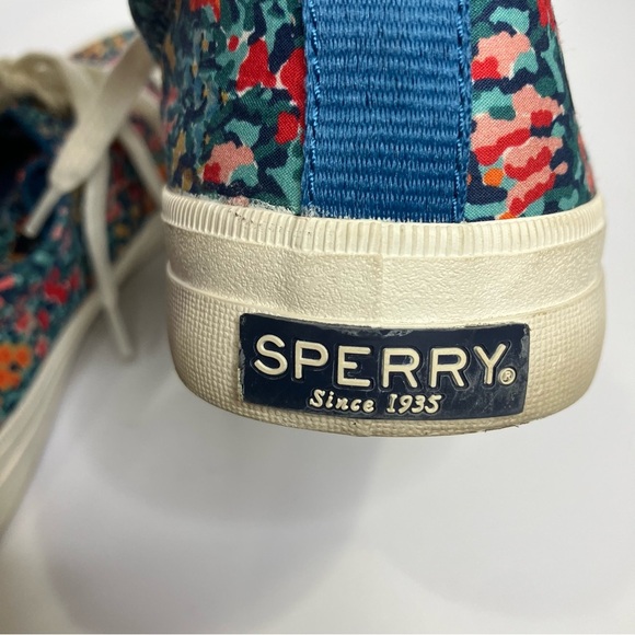Sperry Crest vibe Liberty print sneakers women’s size 7 multicolor casual preppy - Picture 8 of 9